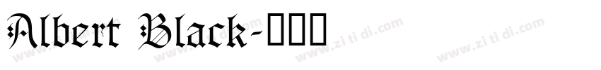 Albert Black字体转换